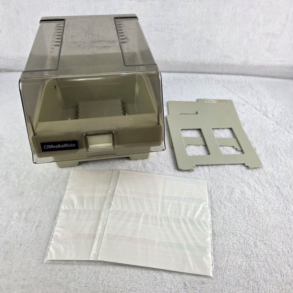 MediaMate Vintage 5.25" Floppy‎ Disk Plastic Storage Case Caddy w/ 2 Dividers